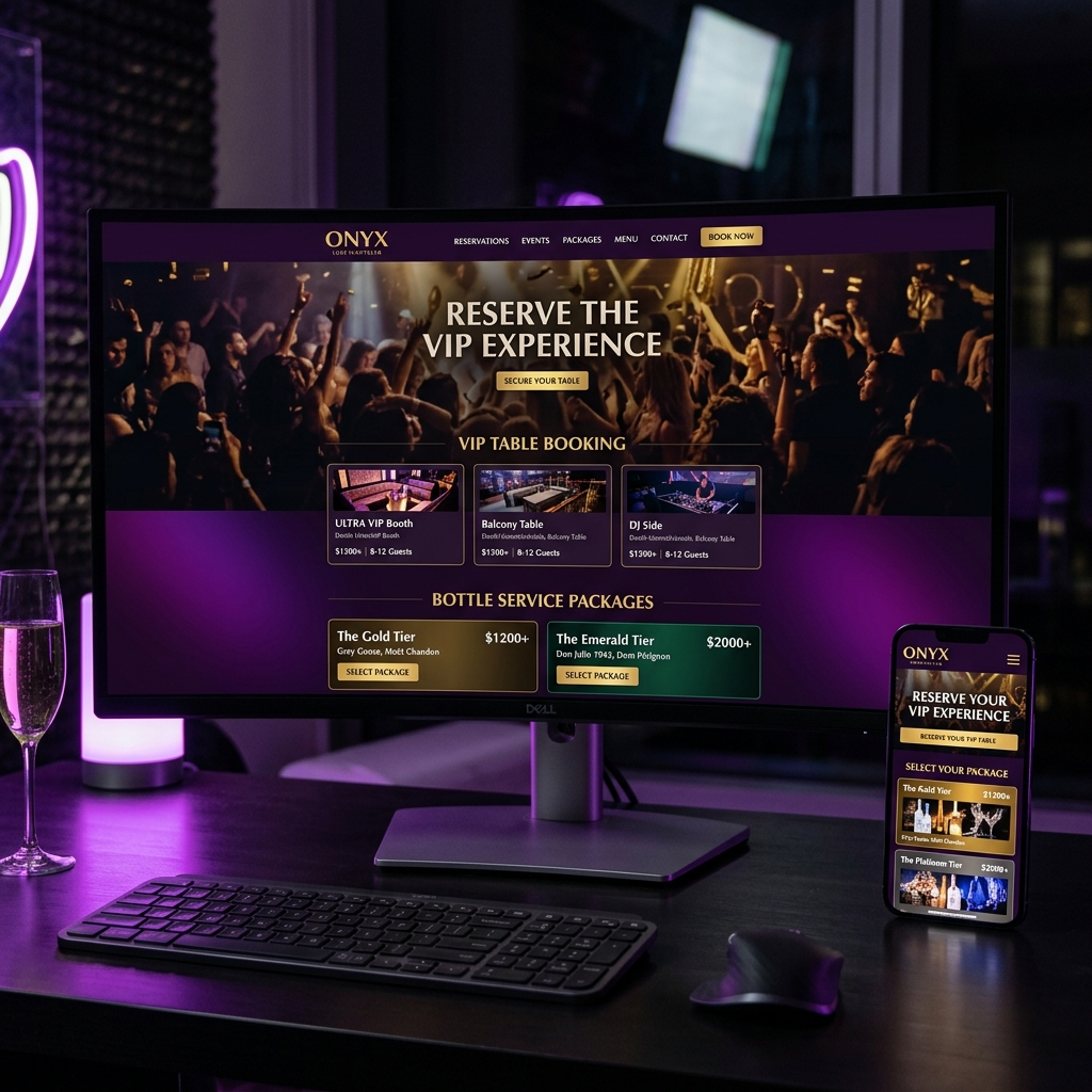 Sample Nightclub Website Showcase Mockup